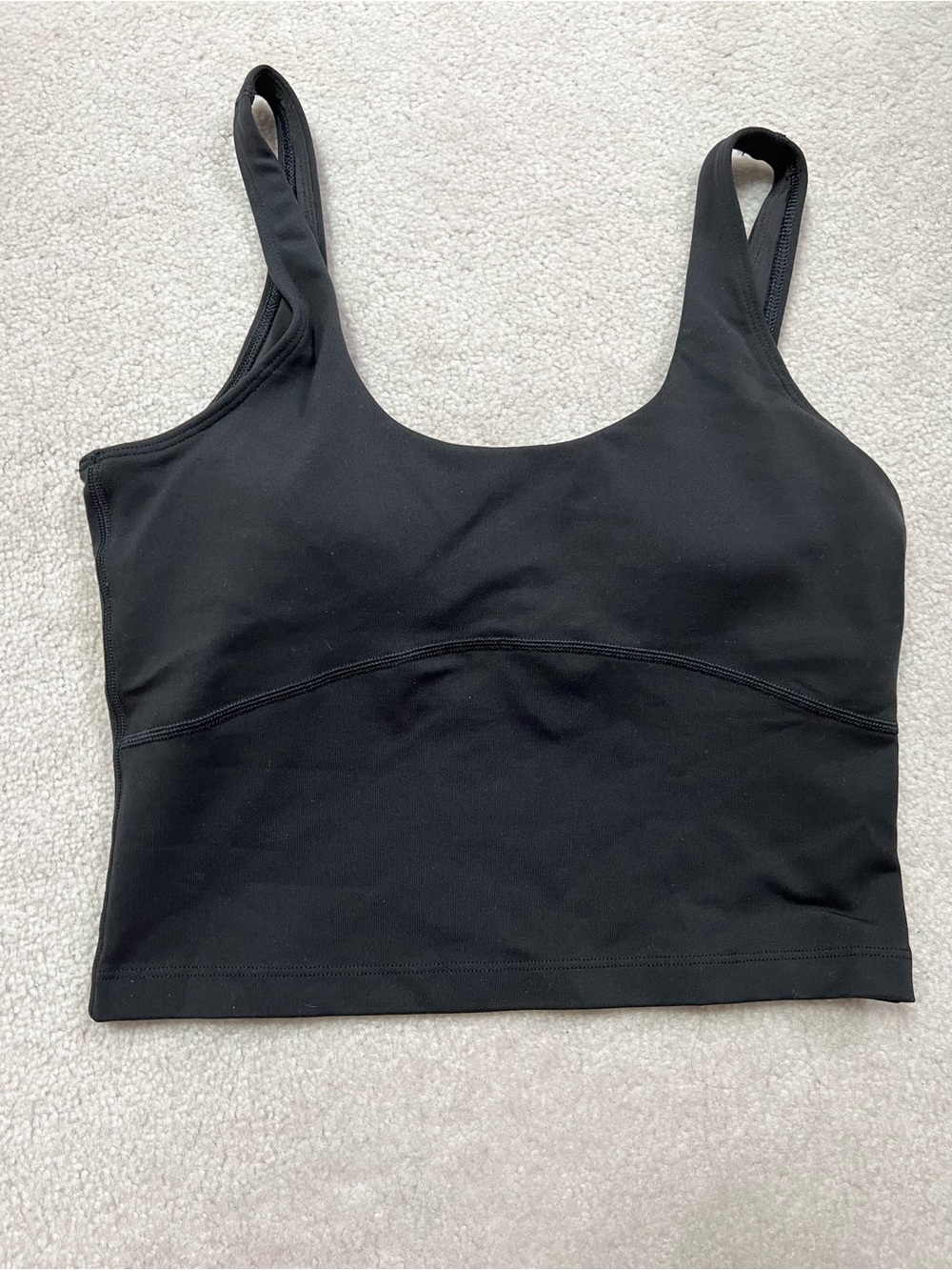 TNA Action Black Scoop Neck Sports Bra